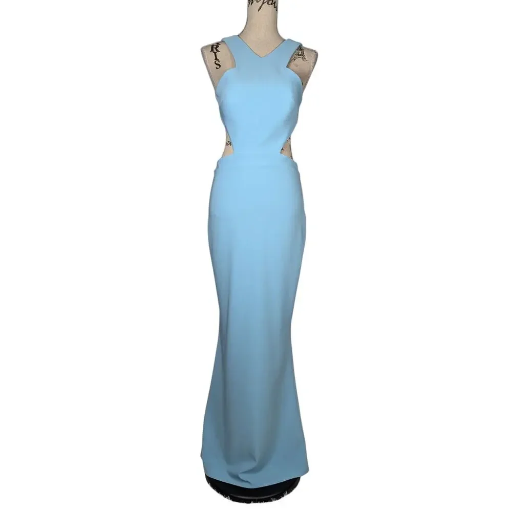 Backless Mermaid Evening Gown Cutout Bodycon Formal Dress 4